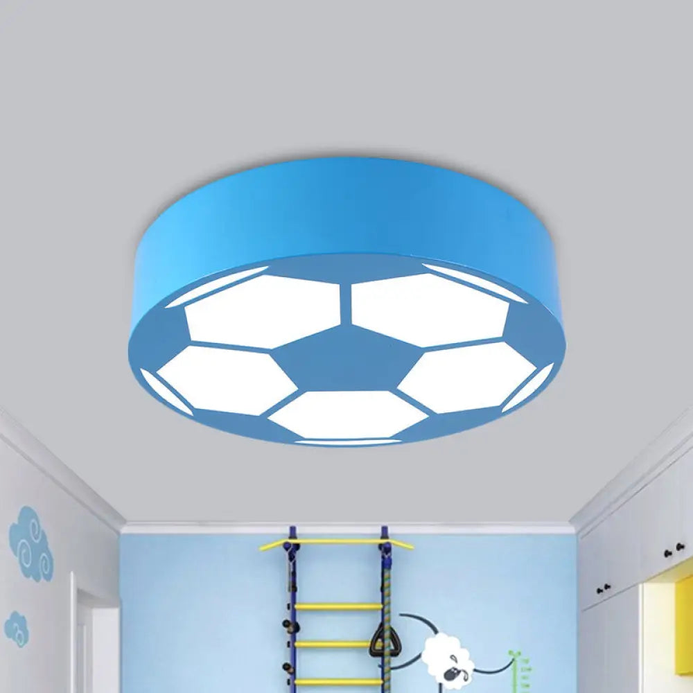 DecorBites™ Colorful Football Flushmount Children's LED Ceiling Light with Acrylic Shade