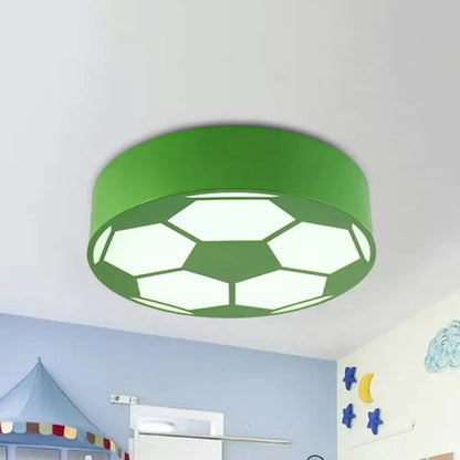 DecorBites™ Colorful Football Flushmount Children's LED Ceiling Light with Acrylic Shade
