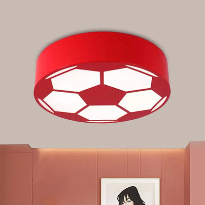 DecorBites™ Colorful Football Flushmount Children's LED Ceiling Light with Acrylic Shade
