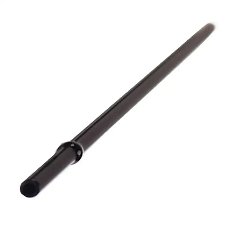 Black plastic wand with sleek tapered design and cylindrical grip section for decorbites glass bent straw set kitchen use