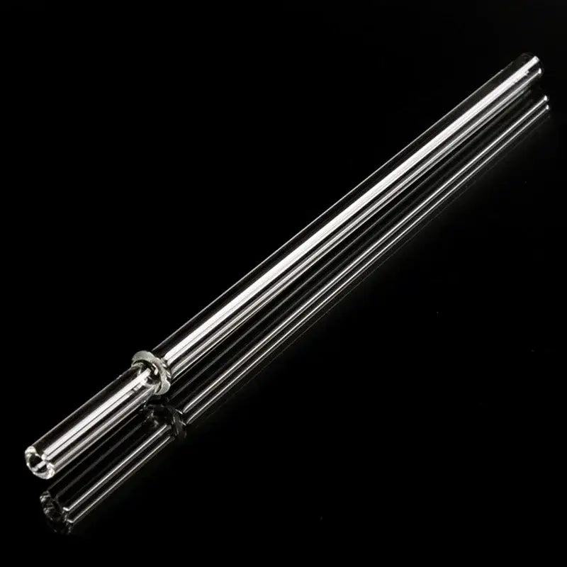 Clear glass bent straws with metallic ring end from decorbites glass bent reusable kitchen drinking straw set