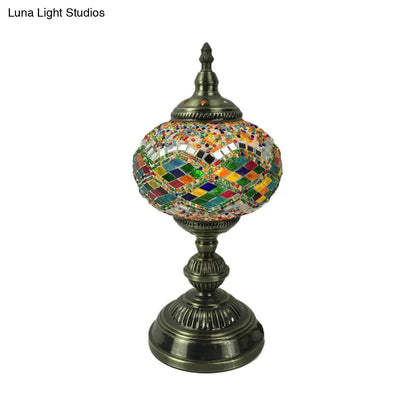 Colorful Glass Desk Lamp: Traditional Task Lighting for Living Room