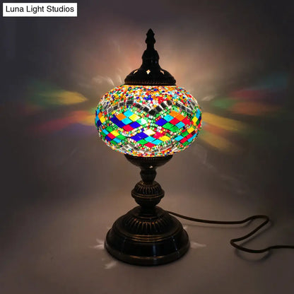 Colorful Glass Desk Lamp: Traditional Task Lighting for Living Room
