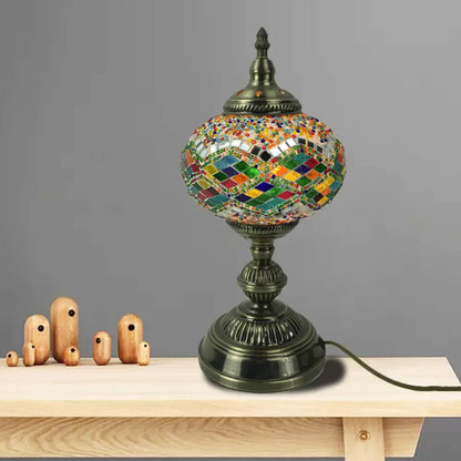 Colorful Glass Desk Lamp: Traditional Task Lighting for Living Room