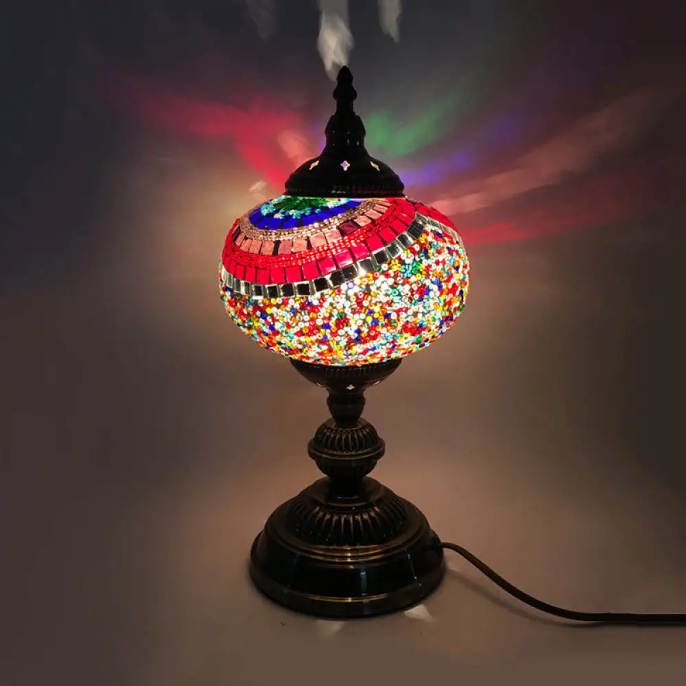 Colorful Glass Desk Lamp: Traditional Task Lighting for Living Room