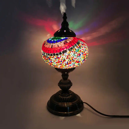 Colorful Glass Desk Lamp: Traditional Task Lighting for Living Room