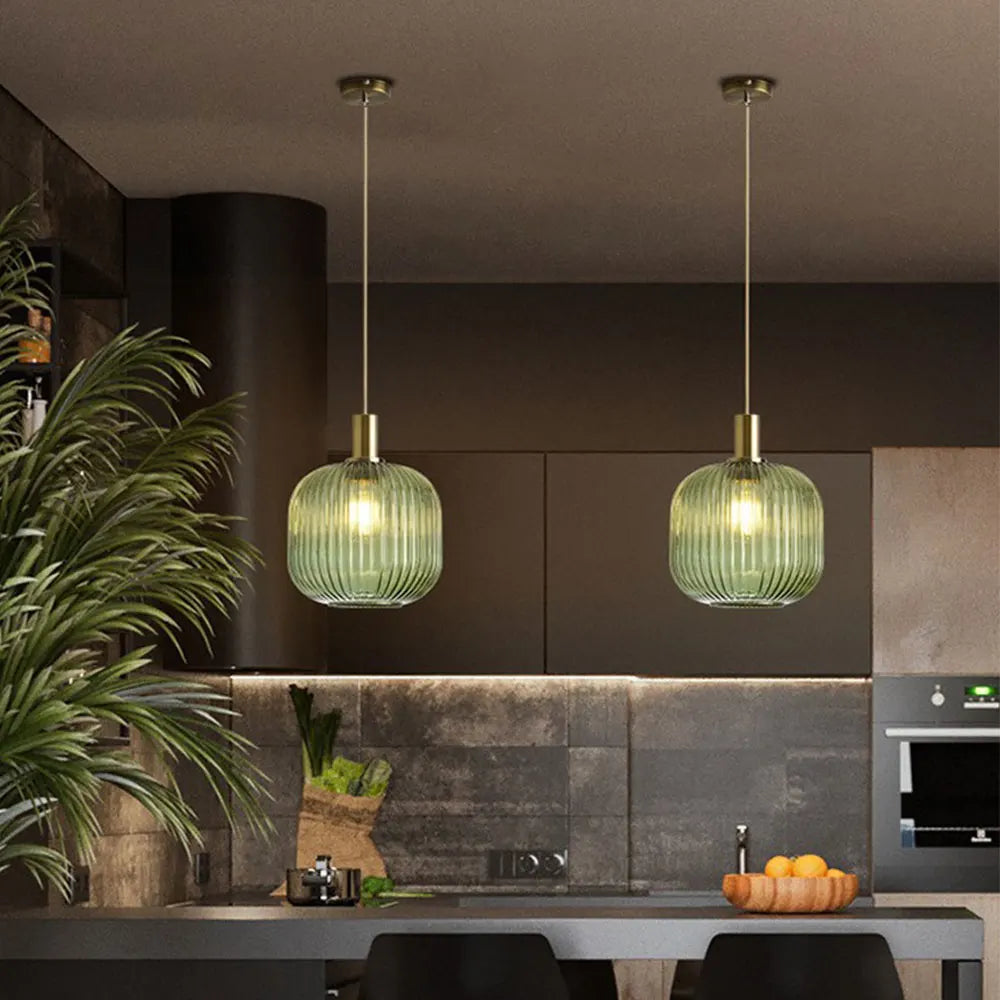 Colorful Glass Pendant Lights for Retro Style