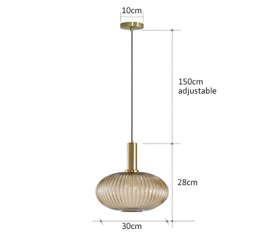 Colorful Glass Pendant Lights for Retro Style - Gamber30cm / CHINA