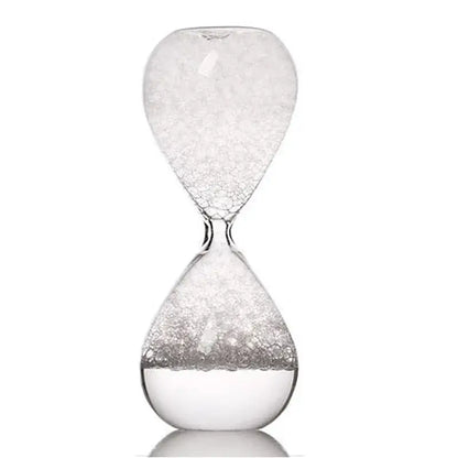 Clear glass bubble dream hourglass with frosted interior and silver sand for kids bedroom decorbites bubble dream decor