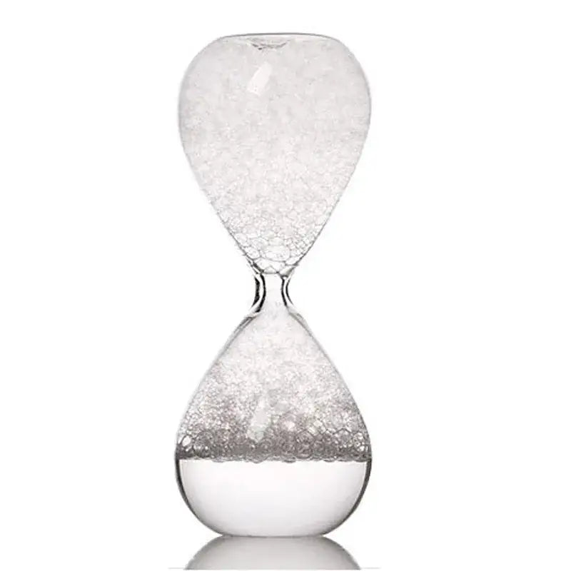 Clear glass bubble dream hourglass with frosted interior and silver sand for kids bedroom decorbites bubble dream decor