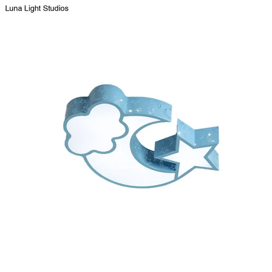 DecorBites™ DecorBites™ Colorful Kids Cloud & Crescent Ceiling Light - Hallway Acrylic Candy Flush Mount