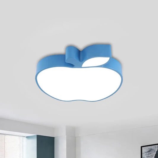 DecorBites™ DecorBites™ Colorful Kids LED Flush Mount Ceiling Lamp with Apple Design and Acrylic Shade