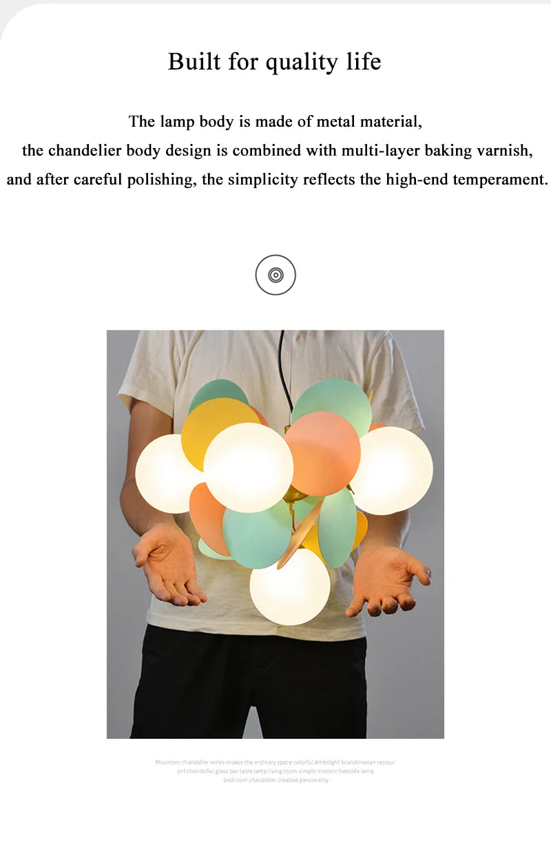 Colorful LED Branch Chandelier for Bedroom-Living Room - Chandelier