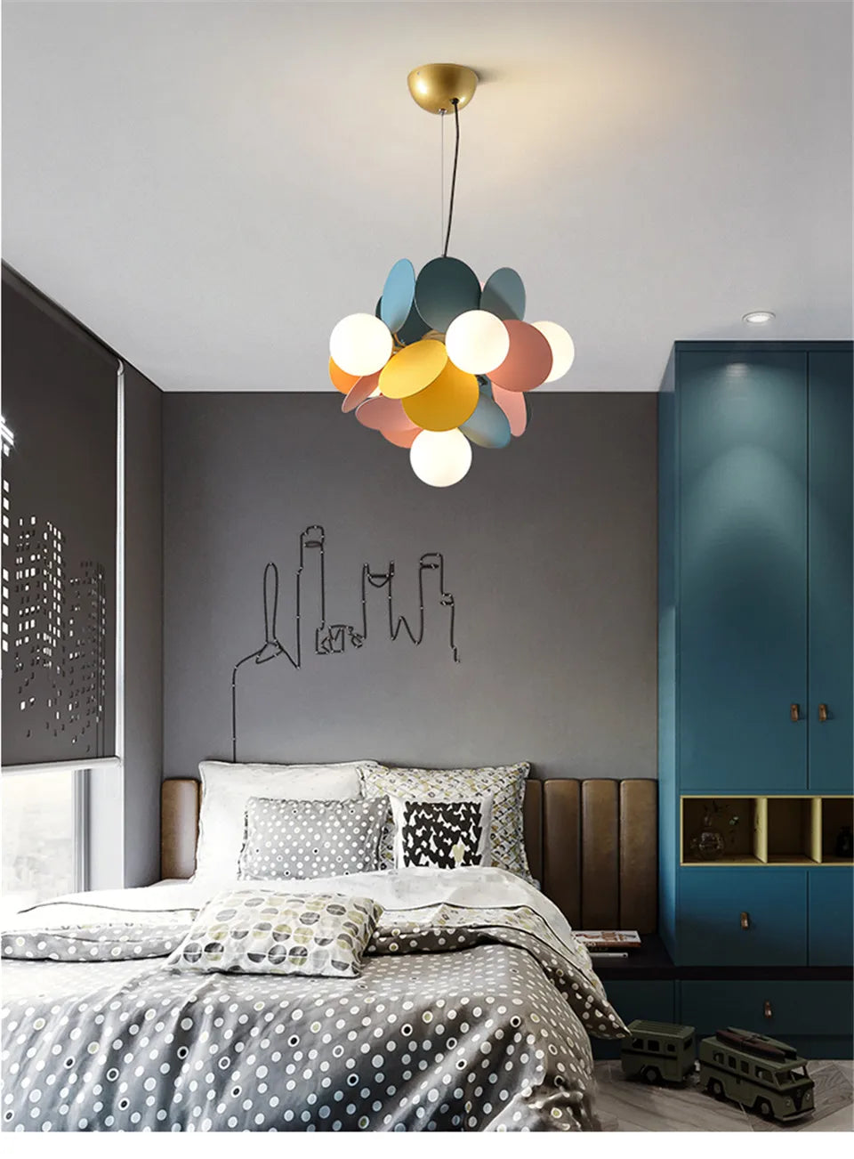 Colorful LED Branch Chandelier for Bedroom-Living Room - Chandelier