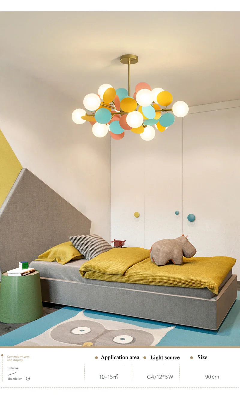 Colorful LED Branch Chandelier for Bedroom-Living Room - Chandelier