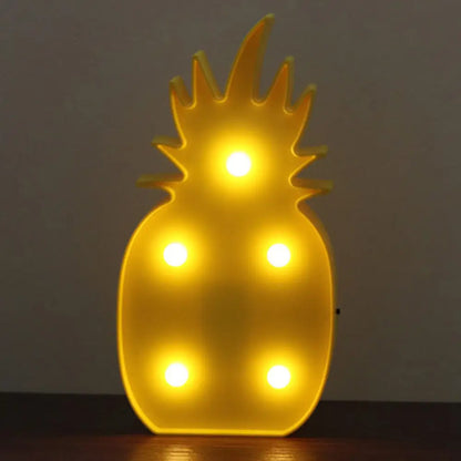 Colorful LED Fruit Shaped Table Lamp for Kids' Bedroom - Battery Operated Nightstand Light
