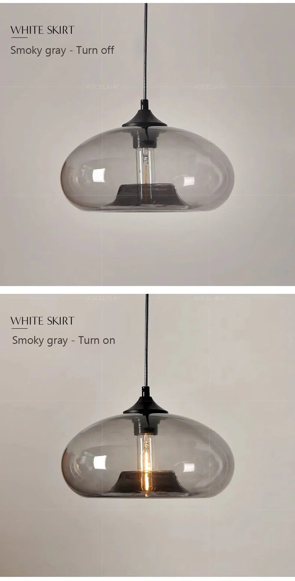 Colorful LED Glass Pendant Lights for Restaurant