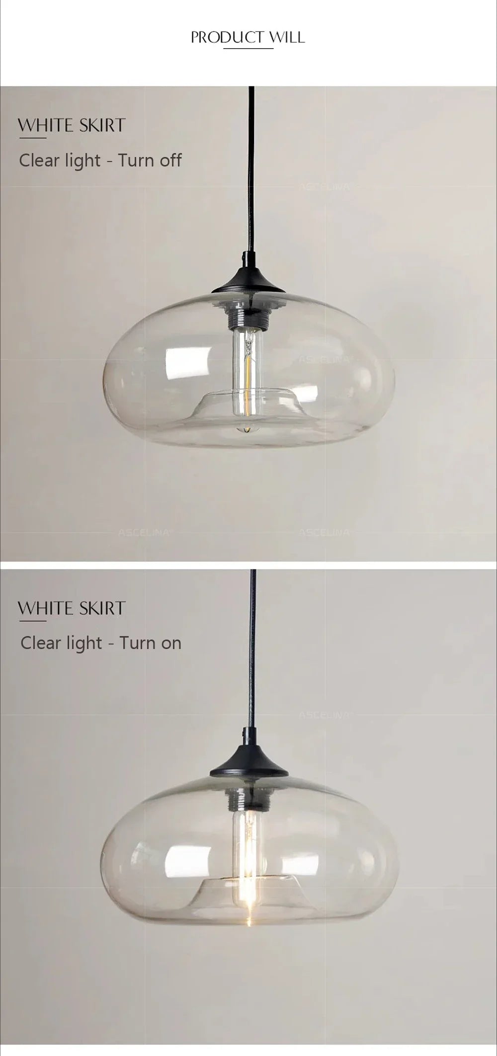 Colorful LED Glass Pendant Lights for Restaurant