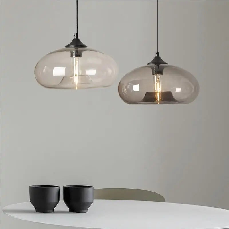 Colorful LED Glass Pendant Lights for Restaurant