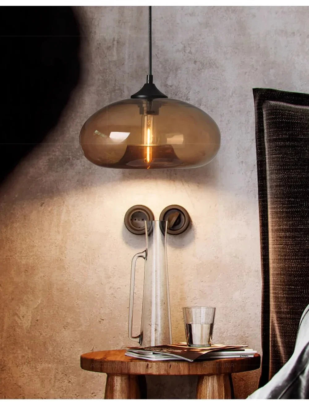 Colorful LED Glass Pendant Lights for Restaurant