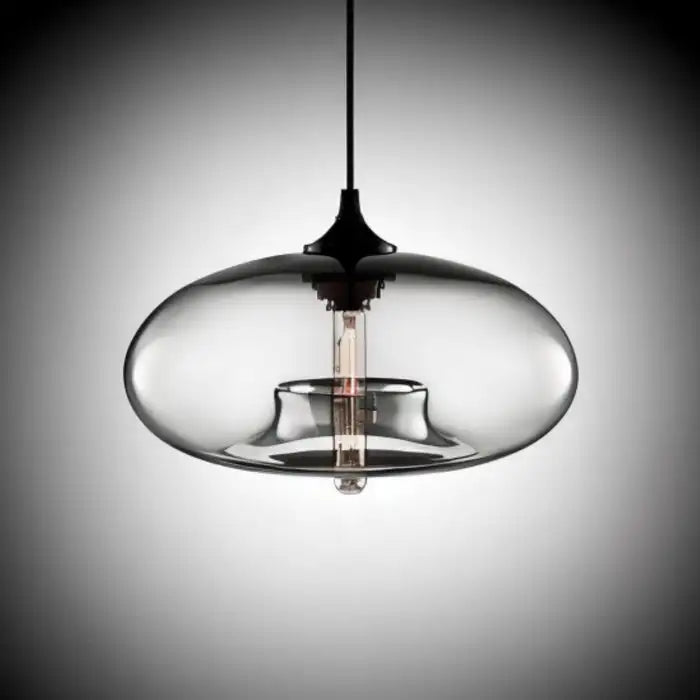 Colorful LED Glass Pendant Lights for Restaurant - Translucent / warm light bulb