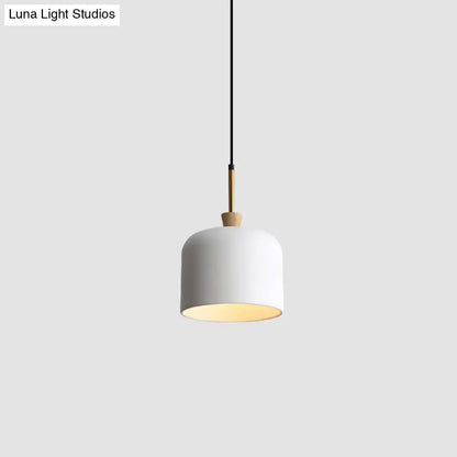 Colorful Macaron Pendant Light with Metal Shade - Industrial Hanging Lamp