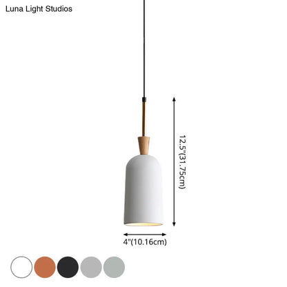 Colorful Macaron Pendant Light with Metal Shade - Industrial Hanging Lamp