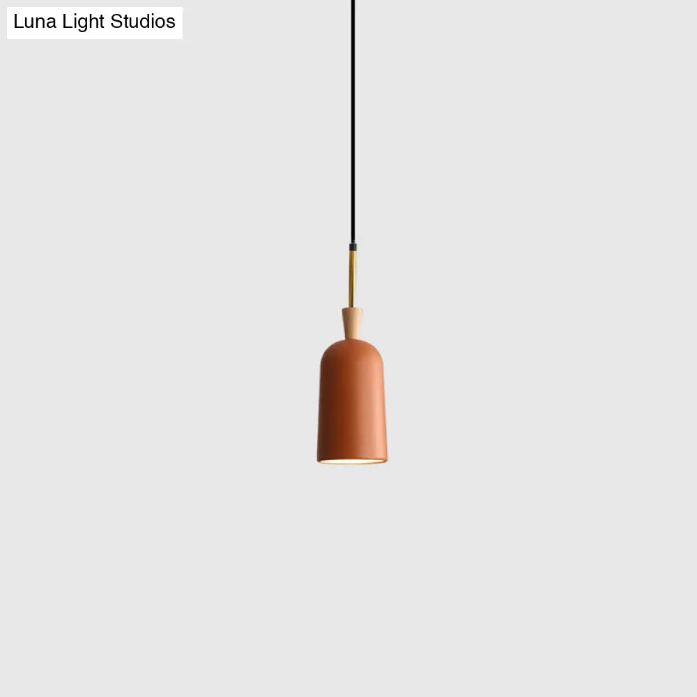 Colorful Macaron Pendant Light with Metal Shade - Industrial Hanging Lamp