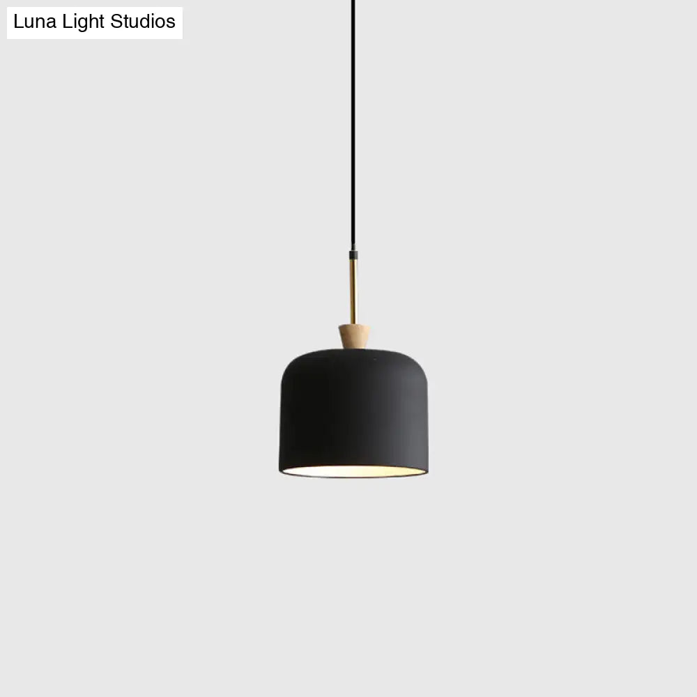 Colorful Macaron Pendant Light with Metal Shade - Industrial Hanging Lamp