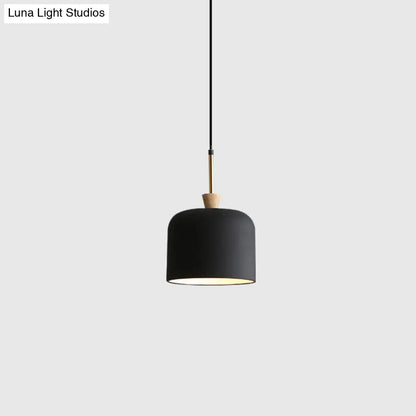 Colorful Macaron Pendant Light with Metal Shade - Industrial Hanging Lamp