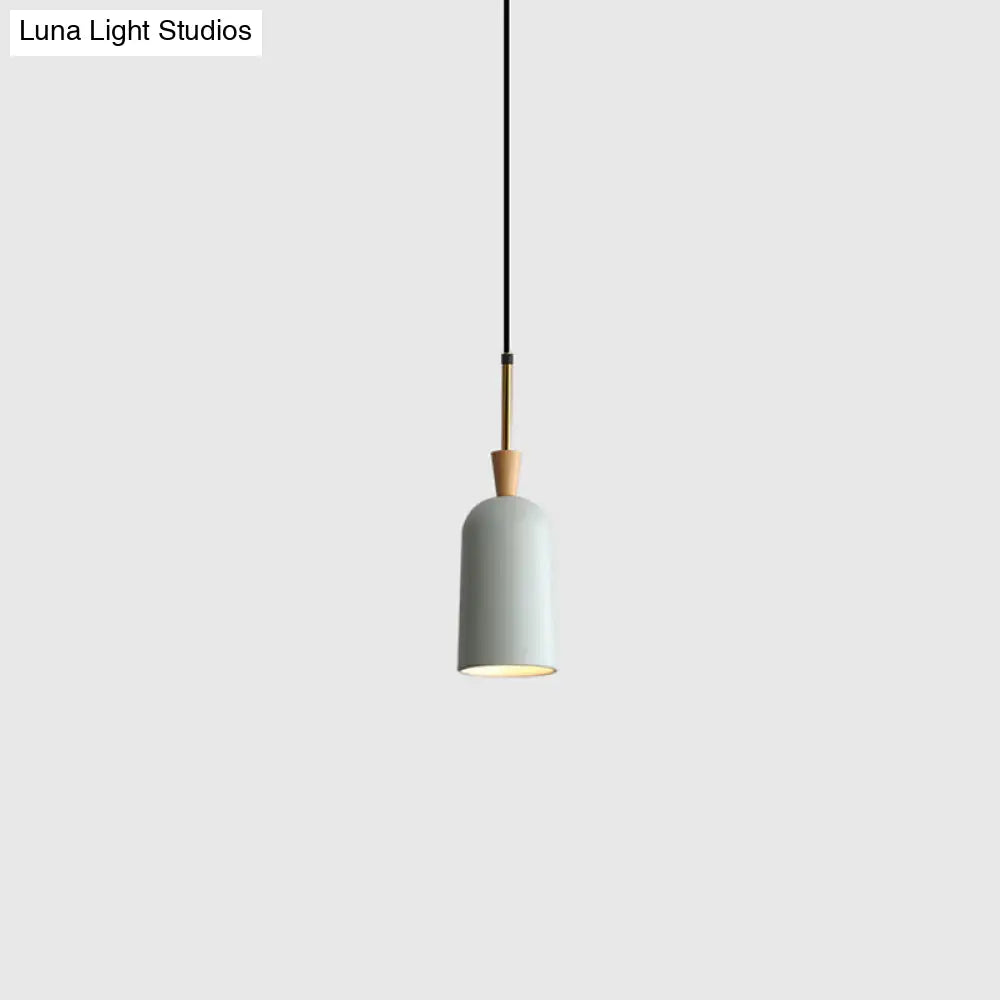 Colorful Macaron Pendant Light with Metal Shade - Industrial Hanging Lamp