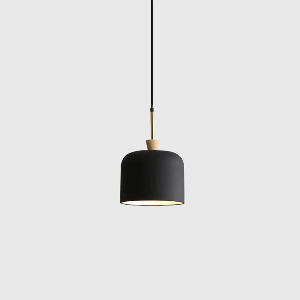 Colorful Macaron Pendant Light with Metal Shade - Industrial Hanging Lamp