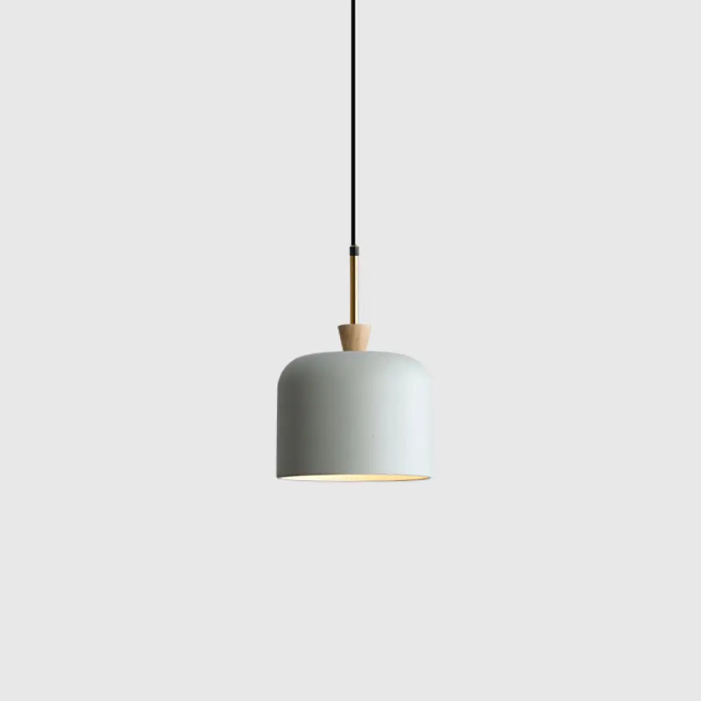 Colorful Macaron Pendant Light with Metal Shade - Industrial Hanging Lamp