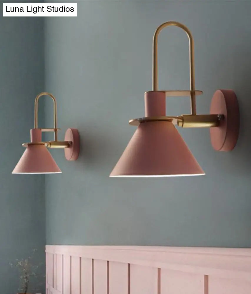 Colorful Macaroon Style Wall Mount Sconce Light for Hotel Bedrooms