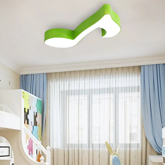 DecorBites™ DecorBites™ Colorful Metal Flush Ceiling Lamp with Musical Note Design for Classrooms