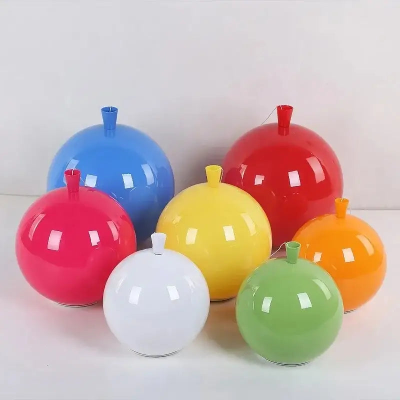 Colorful multi color kids balloon pendant light with vibrant glossy spherical vases in blue red yellow white and green decorbites kids balloon