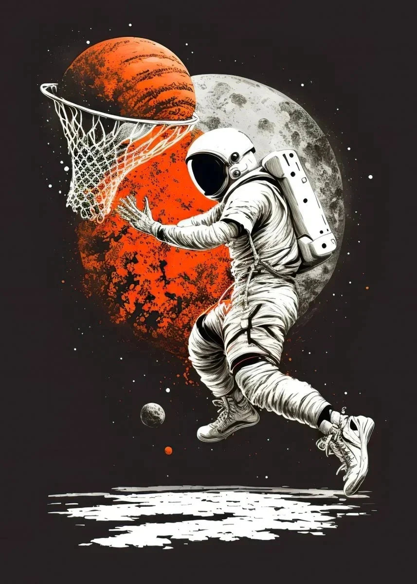 Colorful Nordic Basketball Sports Posters for Boys - D / 30X40cm No Framed - Posters