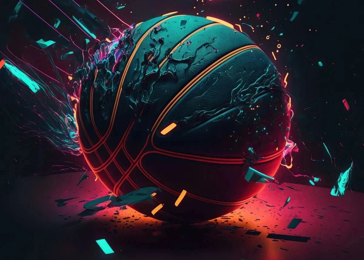 Colorful Nordic Basketball Sports Posters for Boys - G / 30X40cm No Framed - Posters