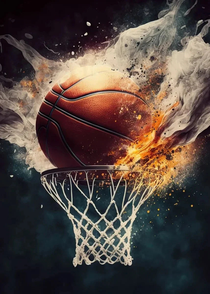 Colorful Nordic Basketball Sports Posters for Boys - N / 30X40cm No Framed - Posters