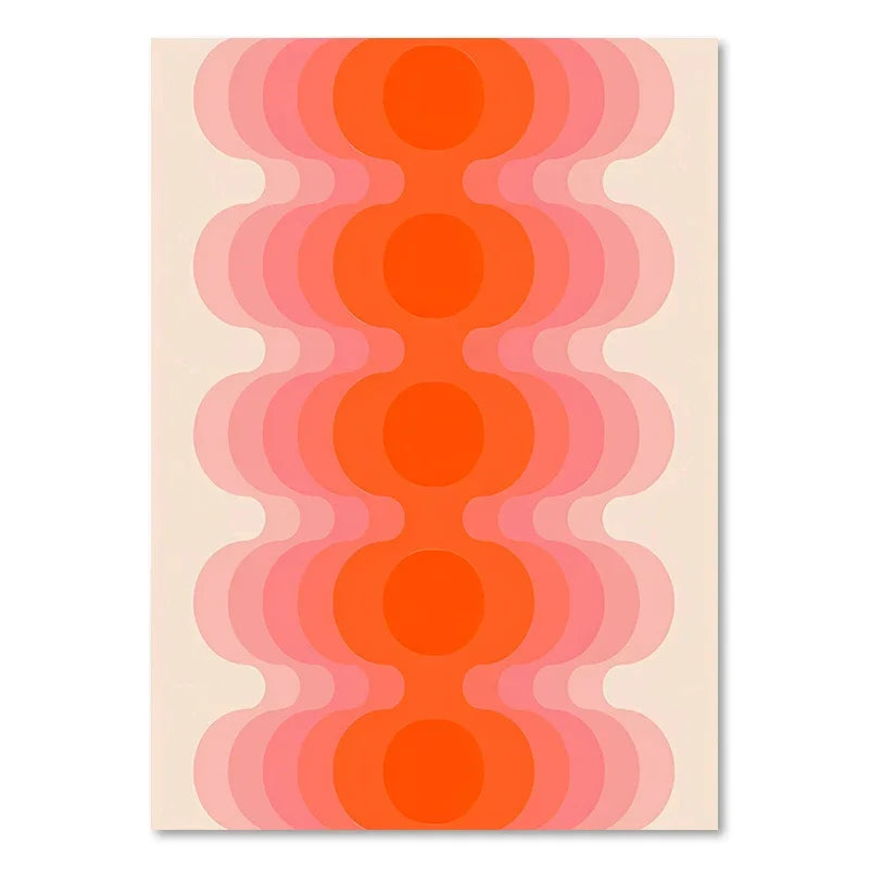 Colorful Retro Art Prints for Boho Living Room - Posters