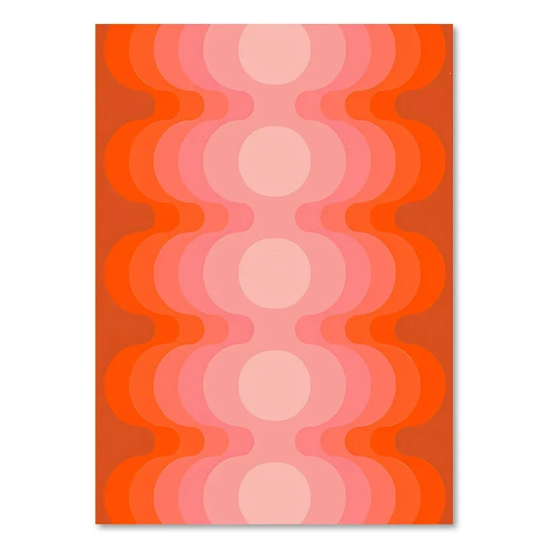 Colorful Retro Art Prints for Boho Living Room - Posters