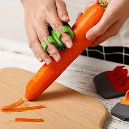 Green plastic carrot fruit peeler slicer with black handle from decorbites fruit peeler kitchen tool collection