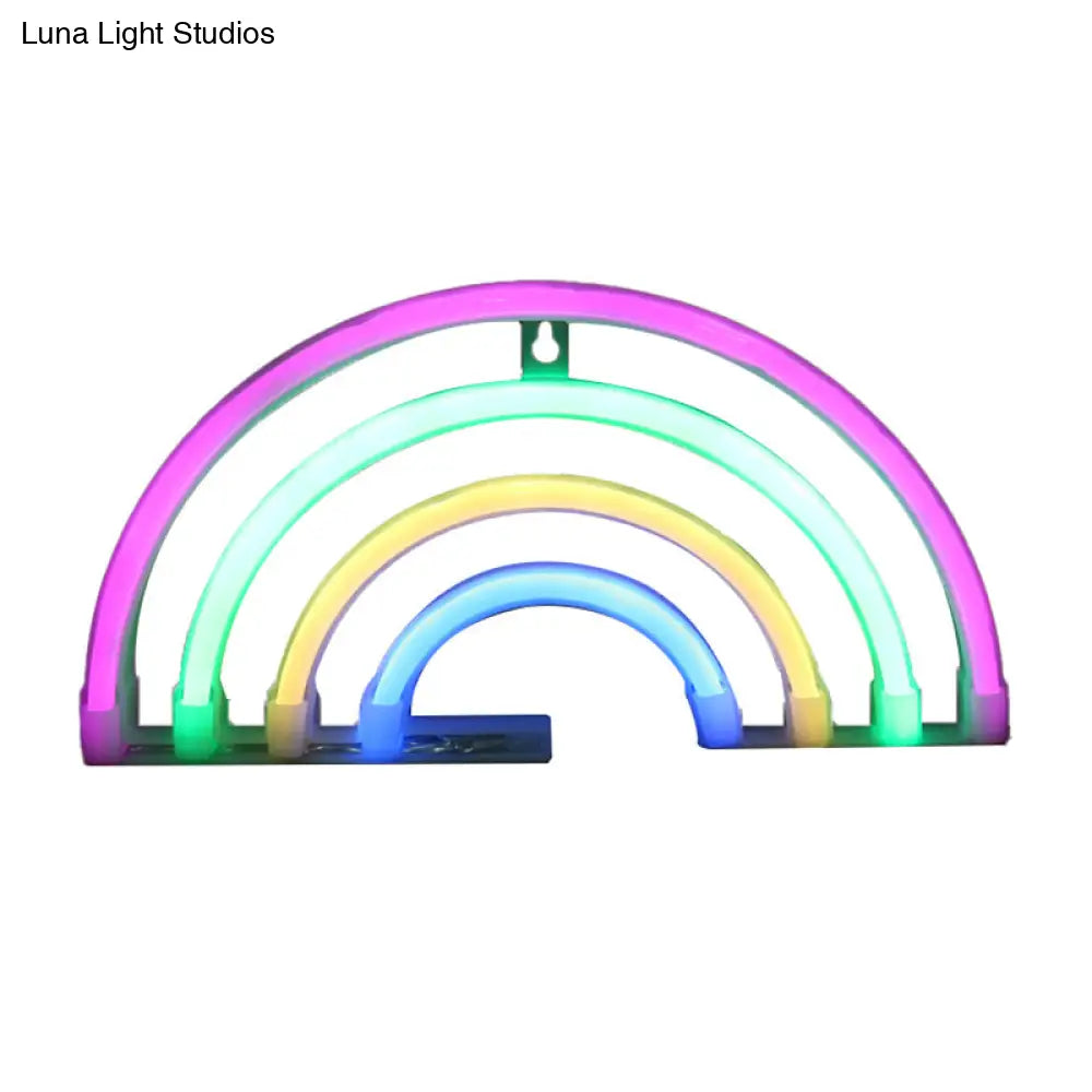 Colorful USB LED Night Light for Bedside, Wall-mounted