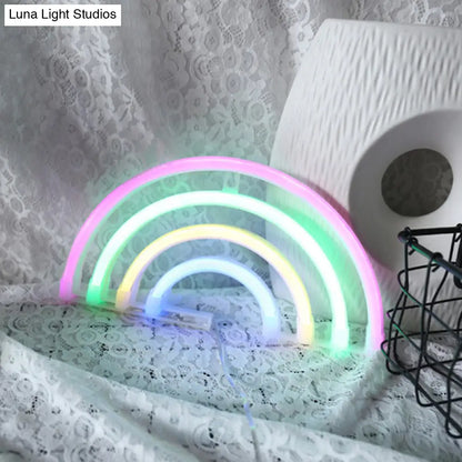 Colorful USB LED Night Light for Bedside, Wall-mounted