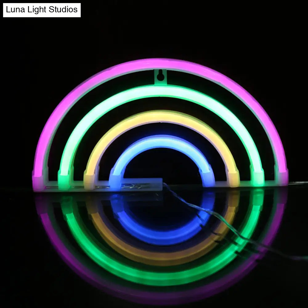 Colorful USB LED Night Light for Bedside, Wall-mounted