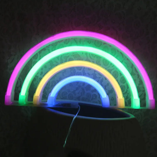 Colorful USB LED Night Light for Bedside, Wall-mounted