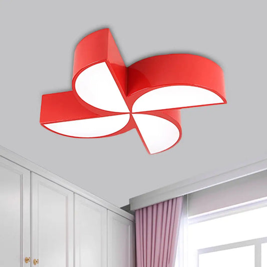 Lámpara de techo DecorBites™ Molino de viento colorido para habitación infantil - Lámpara LED empotrada acrílica para niños (Rojo/Amarillo/Azul)