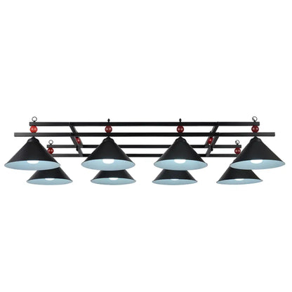 Lámpara de techo colgante cónica DecorBites™ de metal estilo industrial con detalle decorativo de billar