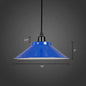 Conical Metal Hanging Light with Rolled Edge - 1-Light Ceiling Suspension Lamp for Loft Décor