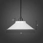 Conical Metal Hanging Light with Rolled Edge - 1-Light Ceiling Suspension Lamp for Loft Décor